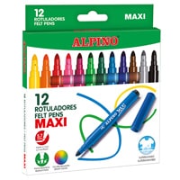 Box 12 colored jumbo felt pens Maxi