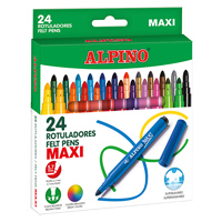 Box 24 colored jumbo felt pens Maxi