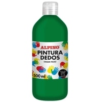 Botella pintura dedos 500 ml. Verde prado