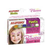 Alpino Princess Face Paint sticks. Case of 6 units of 5g.