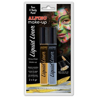 Alpino Face Paint Liquid Liner. Blister silver and gold, 6 g.