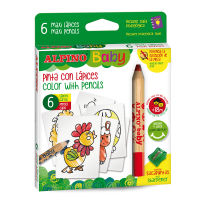 Case 6 colored baby pencils with coloring cards