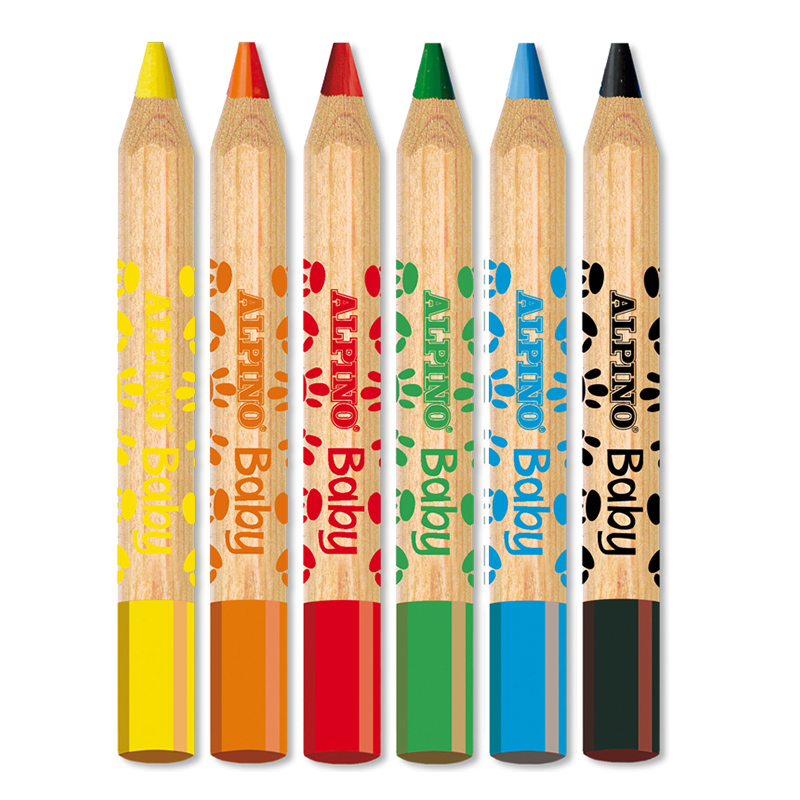 Alpino baby, boîte 12 crayons de cire