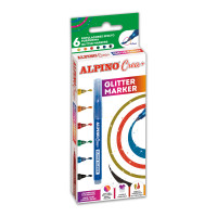 Alpino Crea Box 6 Glitter Marker for decorating