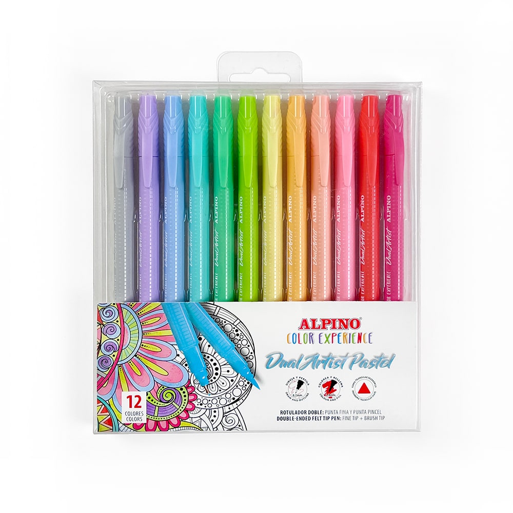 Alpino Standard AR001002 - Rotuladores de colores, caja de 12 colores