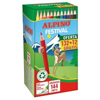 Economy pack Lápices de colores Alpino Festival  132  +  12   GRATIS