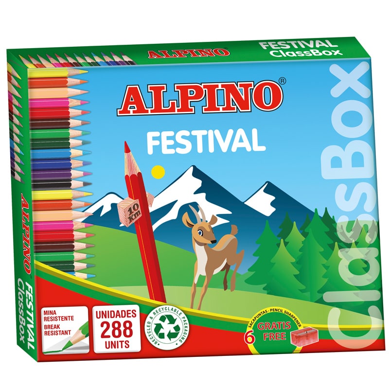Oeste Lujo observación Economy pack Lápices de colores Alpino Festival 288 unidades | Alpino®  Oficial