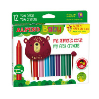 Box 12 wax crayons Alpino Baby