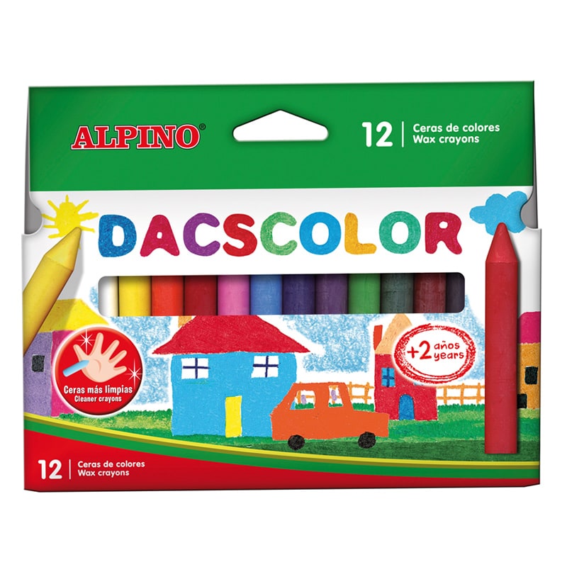 Estuche 12 ceras de colores Dacscolor