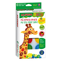 Finger paint set with 6 jars, mural, template and guide