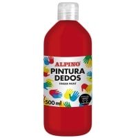 Botella pintura dedos 500 ml. Rojo