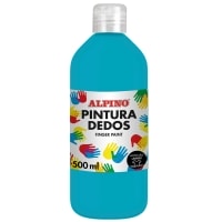 Botella pintura dedos 500 ml. Azul cyan