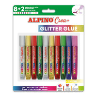 Alpino Crea Glitter Glue. Basic and neon colors.