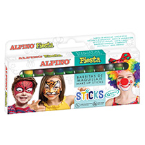 Estuche 12 unidades de 5 grs.maquillaje Alpino Mega Fiesta, col. Surt.