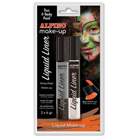 Alpino Face Paint Liquid Liner. Blister white & black, 6 g.