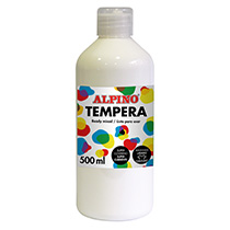 Botella tempera escolar 500 ml. blanco