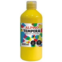 Botella tempera escolar 500 ml. Amarillo