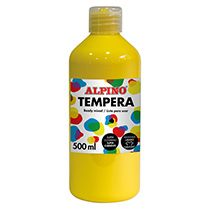 Botella tempera escolar 500 ml. Amarillo