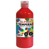 Botella tempera escolar 500 ml. rojo