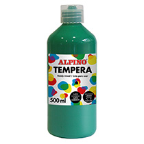 Botella tempera escolar 500 ml. verde prado