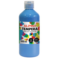 Botella tempera escolar 500 ml. azul cyan