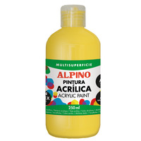 Botella pintura acrílica escolar 250 ml. amarillo