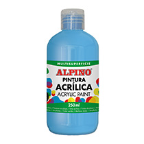 Bottle acryilic paint for school 250 ml. blue cyan