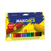 Box 15 wax crayons MaxiDacs in assorted colors
