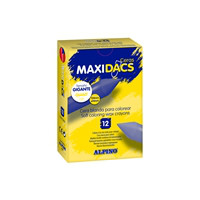 Box 12 unicolor wax crayons MaxiDacs