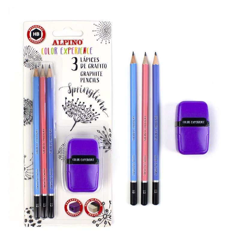 Alpino Color Experience 3 Graphite Pencils Pencil Sharpener with