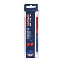 Box 12 pencils Memorial, red and blue