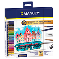 Creative sets with coloured pencils (23 pieces)