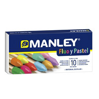 Estuche 10 ceras Manley Colores Especiales (FLUO+PASTEL)