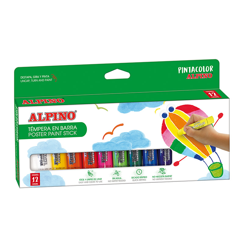 Coffret 12 unités crayon de couleur alpino