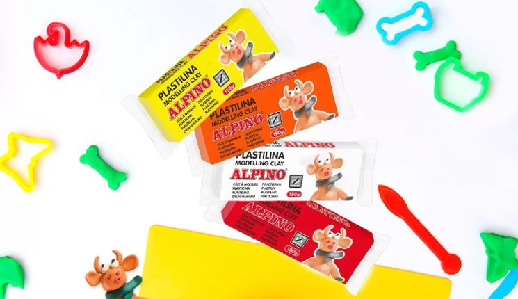 Alpino Plastilina de Modelar, No Tóxica, Kit de 10 Unidades, Colores  Brillantes | Pastilla de Plastilina Flexible para Niños| 50gr.