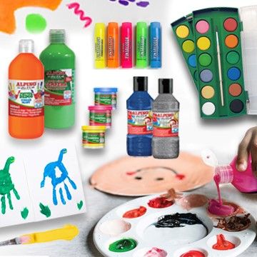 ▷ PINTURAS PARA NIÑOS, ACUARELAS, TEMPERA ESCOLAR